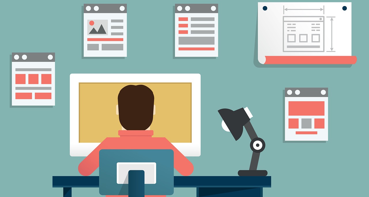 services-01 man, computer, monitor, desk, lamp, office, wall, notes, posters, home office, web, development, man, office, home office, home office, home office, home office, home office, web, web, web